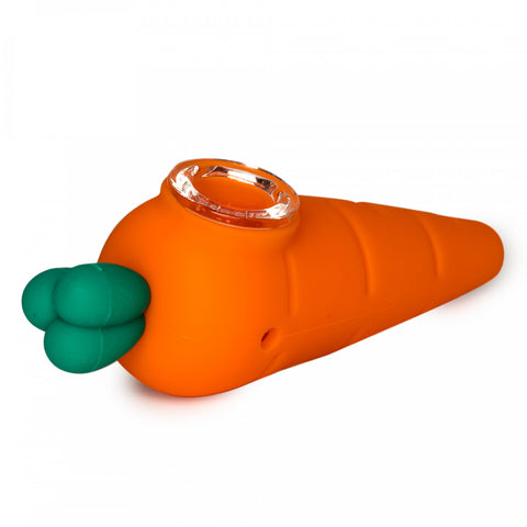 LIT™ SILICONE 4.5" Carrot Hand Pipe - Tha  Bong Shop 