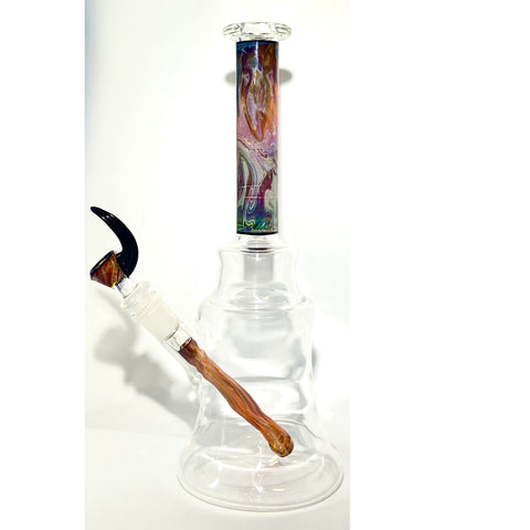 Niko BH Glass X Downpour Glass 12 Inch Montage Abstract Beaker  - Tha Bong Shop 