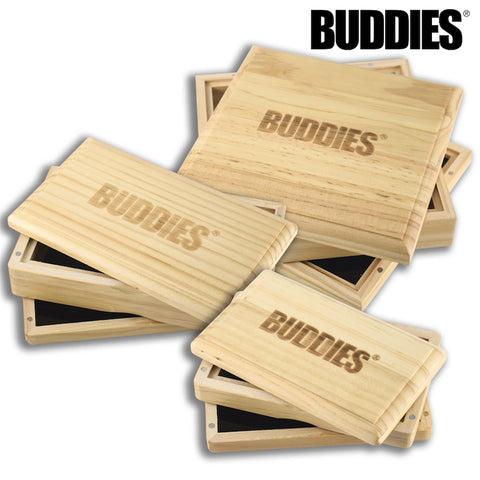 BUDDIES Pine Wood Magnetic Sifter Box - Tha Bong Shop 