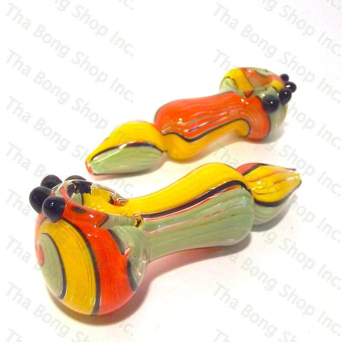 Funky Lined Hand Pipe - Tha Bong Shop 
