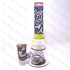 Gnosy Glass Blue Pink Brown Linework With Silver Fume And UV Sections Bangerhanger #Gfitting Mini Milker - Tha Bong Shop 