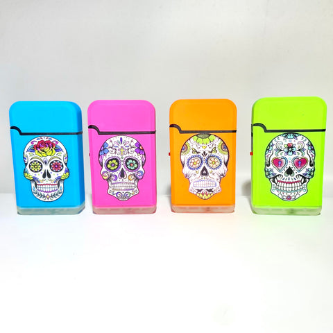 Sugar Skull Double Flame Torch Lighters