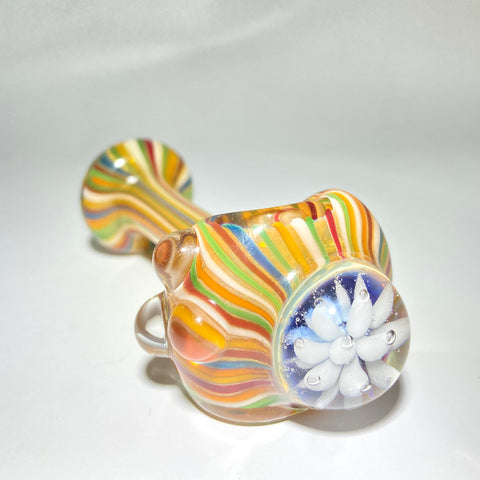 Niko BH Glass Lined Airtrap Implosion Marble Spoon Pipe - Tha Bong Shop 