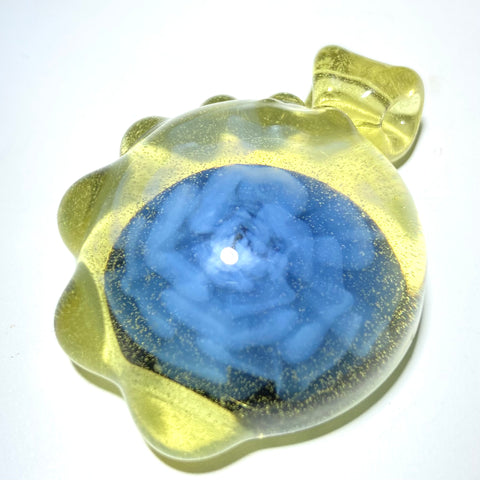 Leash Glass CFL Reactive Serum Blue Rose Implosion Pendant - Tha Bong Shop 
