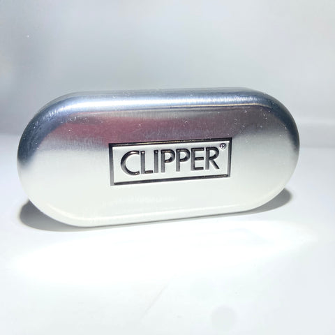 Clipper Silver Coloured Metal Stash Case - Tha Bong Shop 