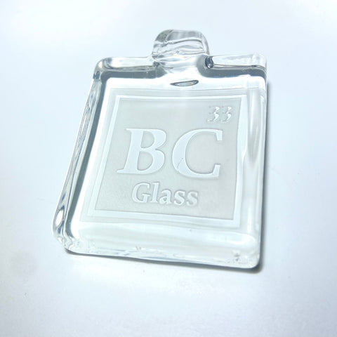 BC33 Glass Clear SandBlasted Pendant - Tha Bong Shop 