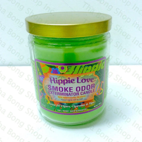 Hippie Love Smoke Odor Exterminator Candle - Tha Bong Shop