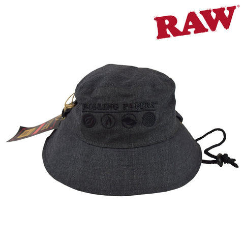 ROLLING PAPERS X RAW SMOKERMAN’S HAT – Grey - Tha Bong Shop