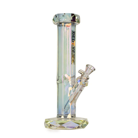 RED EYE TEK® 12" Metallic Terminator Finish Draco Straight Base Water Pipe - Tha Bong Shop 