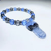 Niko BH Glass Blue Black Mini Sourkey Charm Bracelet  - Tha Bong Shop 