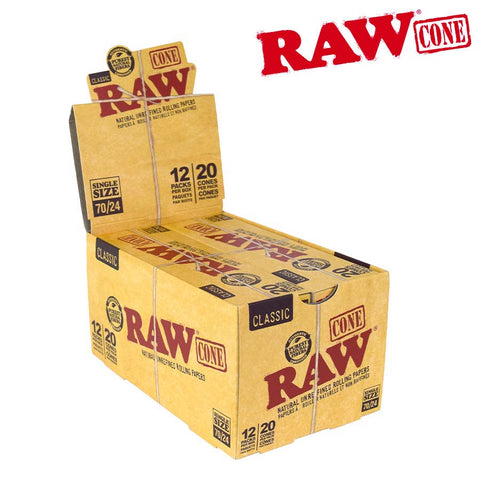 RAW PRE-ROLLED CONES 70/24mm - Tha Bong Shop 