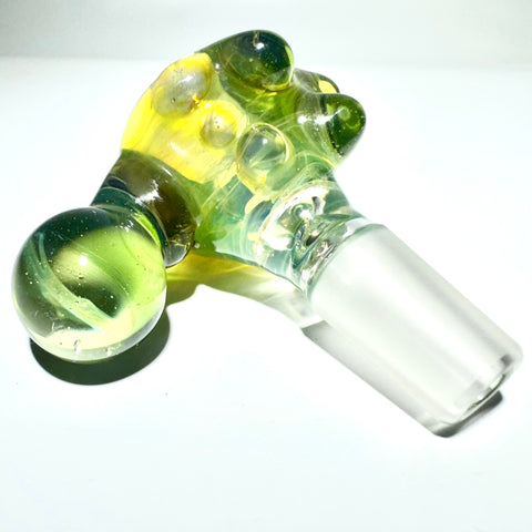 Uplifted Glass 14mm Green Large  Bowl With Green Handle - Tha Bong Shop 