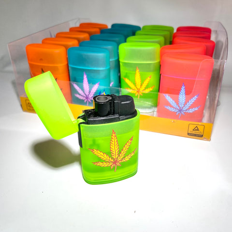 DUCO Single Flame Weed Leaf Refillable Torch Lighter - Tha Bong Shop 