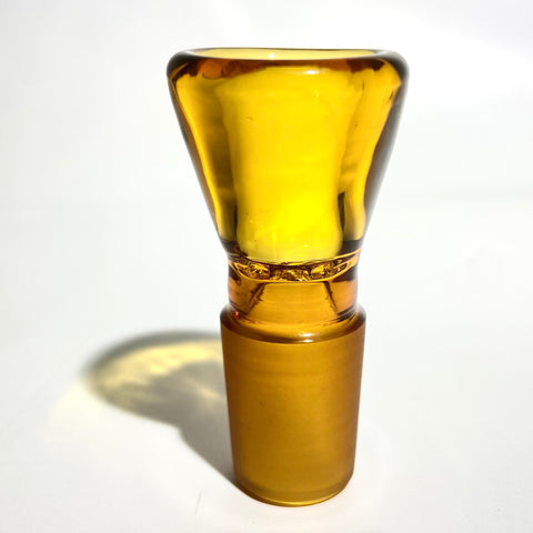 Uplifted Glass 18mm Amber 4 Hole Built In Screen Bowl - Tha Bong Shop 