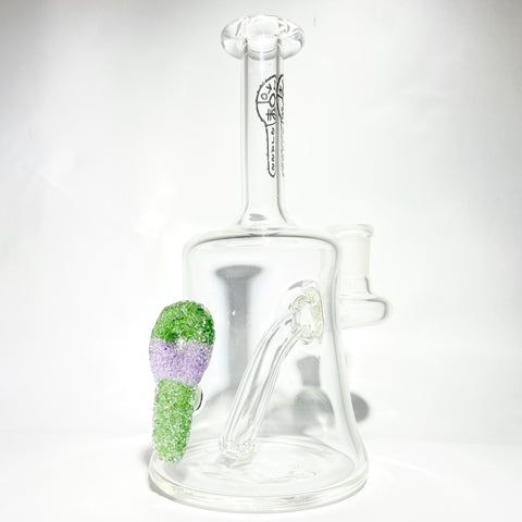 Niko BH Glass 14mm Bangerhanger Purple Green Sourkey Mini Tube - Tha Bong Shop