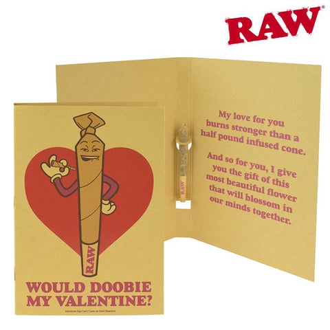 RAW DOOBIE VALENTINES DAY CARD - Tha Bong Shop 