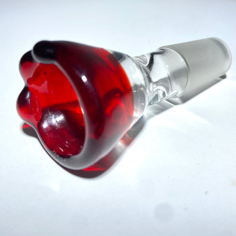 Uplifted Glass 14mm Red And Clear Bowl - Tha Bong Shop 
