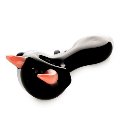 RED EYE GLASS® 4.5" Pink Horn Hand Pipe W/Flat Mouthpiece - Tha Bong Shop 