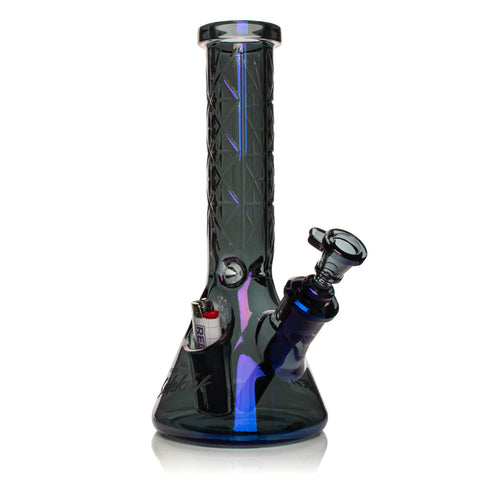 GEAR PREMIUM® RED EYE TEK®  12" 7mm Thick Terminator Sidekick Water Pipe - Tha Bong Shop 