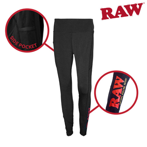 RAW LEGGINGS BLACK - Tha Bong Shop 