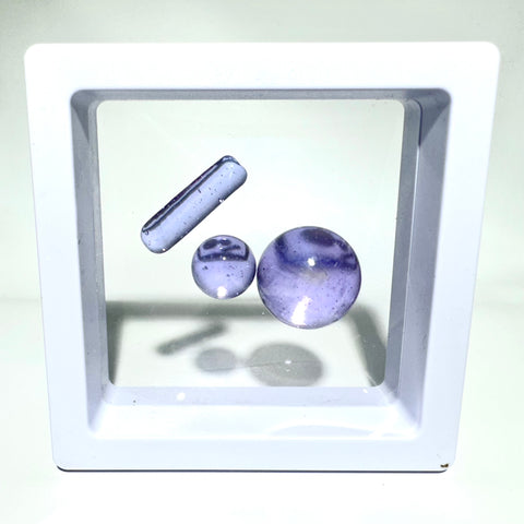 Uplifted Glass Clear Purple Terp Pearl Set - Tha Bong Shop 