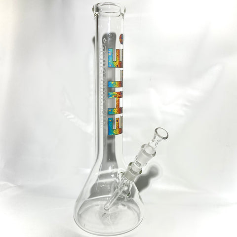 EHLE Glass X Tha Bong Shop Psychedelic Label 14mm 13.5” Big Brother Beaker - Tha Bong Shop 