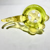 Gibsons Glassworks 18mm 4 Hole CFL Reactive Clear Green Horned Bowl - Tha Bong Shop 
