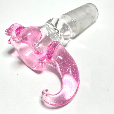 Gibsons Glassworks 14mm Clear Pink Slide - Tha Bong Shop 