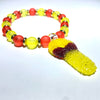 Niko BH Glass Yellow Red Mini Sourkey Charm Bracelet - Tha Bong Shop 