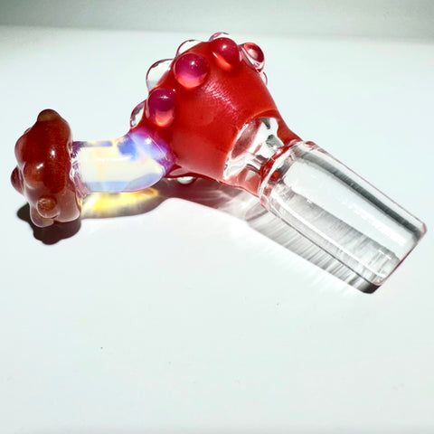 Uplifted Glass 14mm Red Mushroom Handle Bowl - Tha Bong Shop 