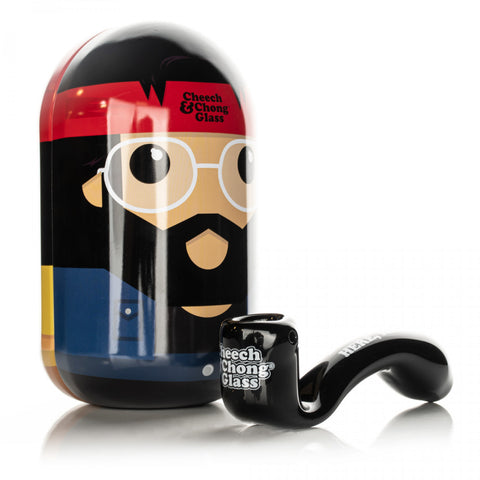CHEECH & CHONG® GLASS
5.5" Dave's Not Here, Man Sherlock Hand Pipe in Collectible Tin (Limited Edition) - Tha Bong Shop 