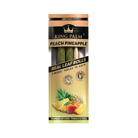 King Palm Codia Palm Leaf Wrap Peach Pineapple Mini Rolls - Tha Bong Shop 