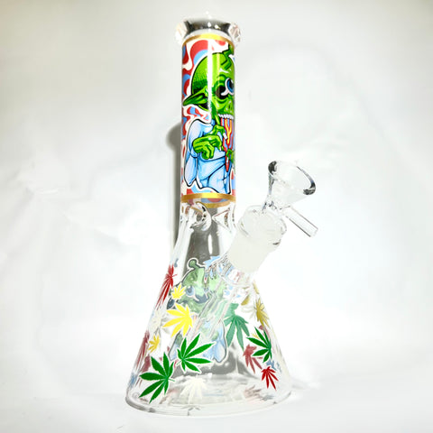 ZONKED ALIEN 10” Glass Beaker Bong With ICEPINCH - Tha Bong Shop 