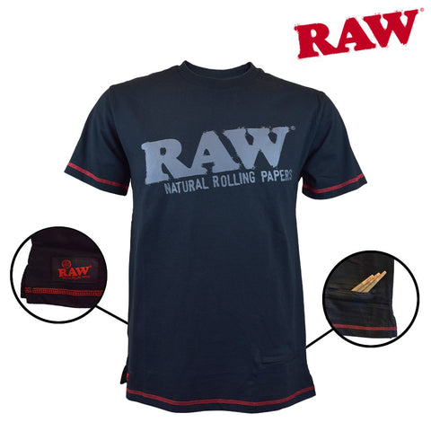 RAW SHIRT WITH POCKET – BLACK - Tha Bong Shop 