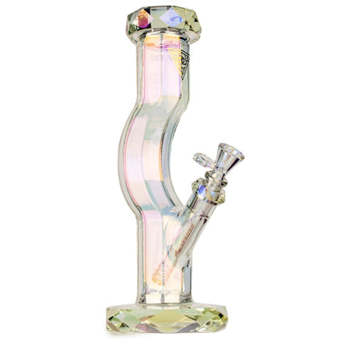 RED EYE TEK® 12" Metallic Terminator Finish Hydrus Straight Base Gooseneck Water Pipe - Tha Bong Shop 