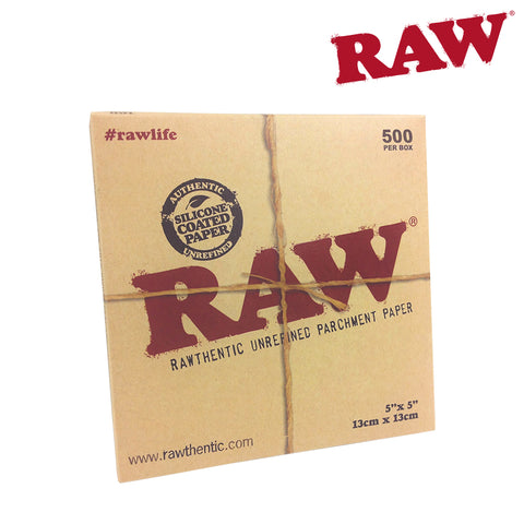 RAW PARCHMENT 5″X5″ SHEETS – 500 PACK - Tha Bong Shop 