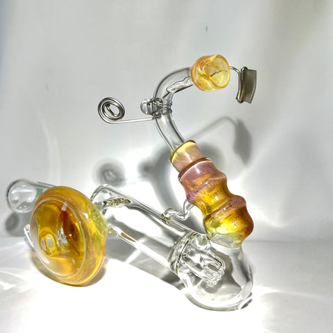 AC Glass 14mm Upline Dab Rig With 14mm Titanium Plate  Swing Arn   - Tha Bing Shop 