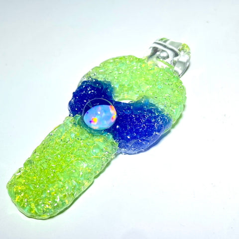 Niko BH Glass Slyme Cobalt Opal Sourkey  Pendant - Tha Bong Shop 