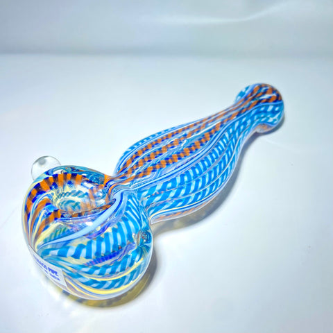Whale Belly Twisty Cane Fumed Pipe  - Tha Bomg Shop 