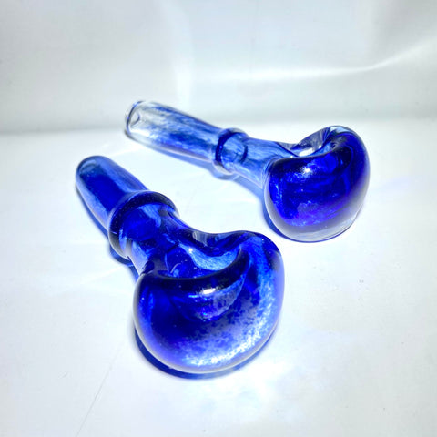 Thatcher Glass Blue Frit Pipes - Tha Bong Shoo 