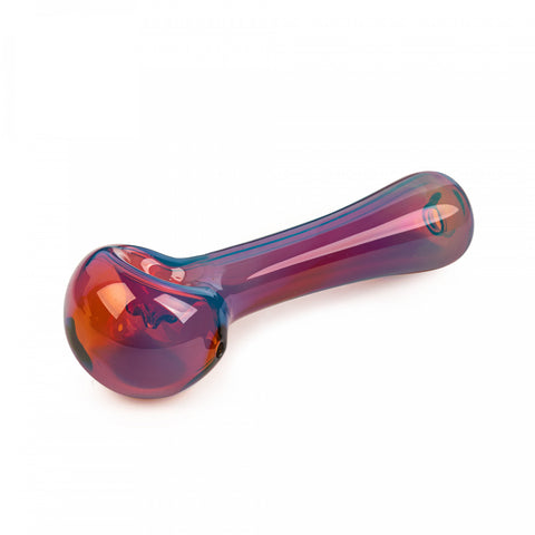 Red Eye Glass Solid Colour W/Built-In Ash Catcher & Screen Hand Pipe - Tha Bong Shop