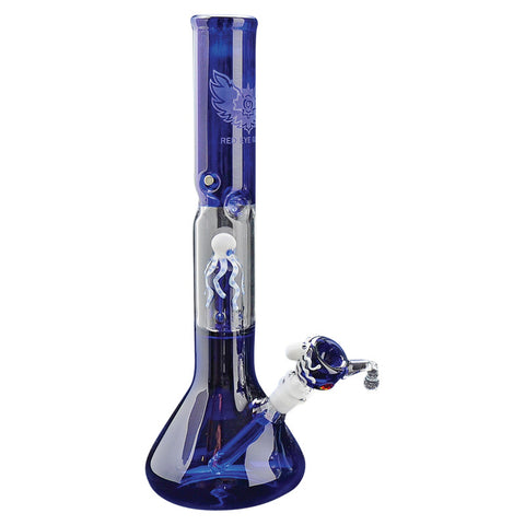 Red Eye Glass Octopus Perc Beaker Tube - Tha Bong Shop