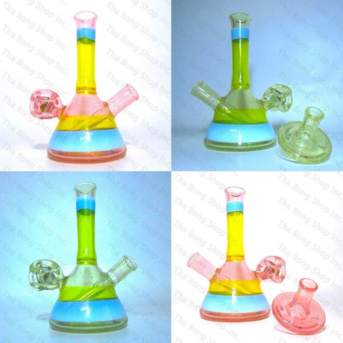 IL Glass CFL / UV Reactive Serum Lemondrop 10mm Minitube + Carb Cap Set - Tha Bong Shop 