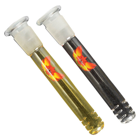 Red Eye Glass Colour Changing 14/20 Flush Mount Diffuser Downstem W/Rasta Logo - Tha Bong Shop