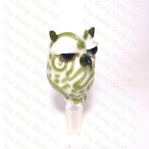 Narc Glass White Owl 14mm Slide - Tha Bong Shop 