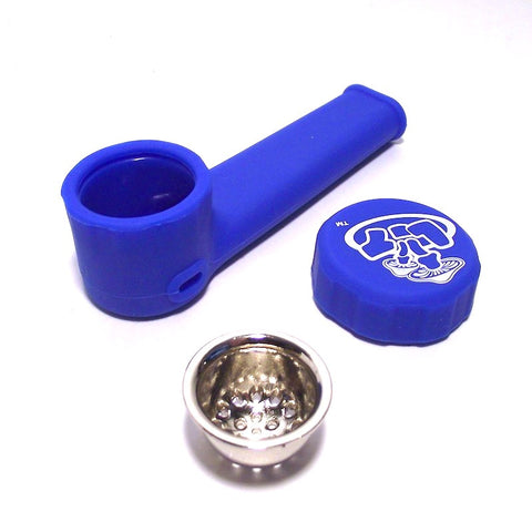 LIT Unbreakable Silicone Pipe With Removable Metal Screen Bowl - Tha Bong Shop 