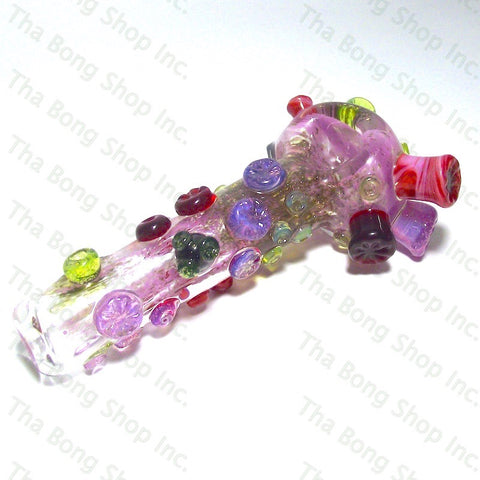 Intoxicatedpineapple Bright Colour Attachment Pink Frit Pipe - Tha Bong Shop 