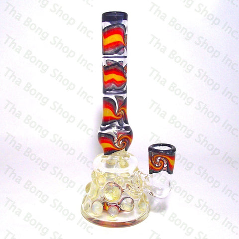 Gnosy Glass Orange Linework Silver Fume Can Bangerhanger  #Gfitting Mini Milker - Tha Bong Shop 