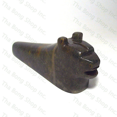 Howard Moose Fat Bear Carved Stone Pipe  - Tha Bong Shop 