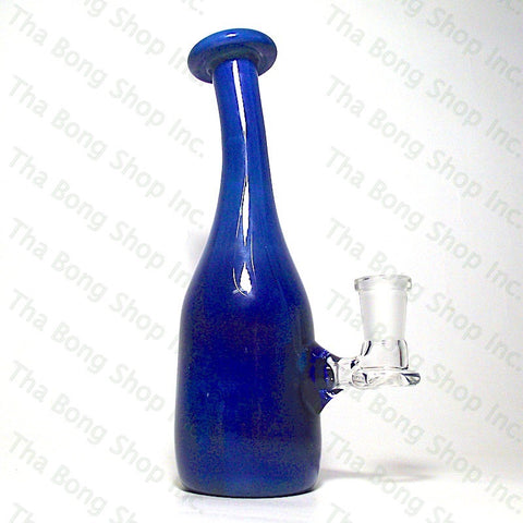 Thatcher Glass Cobalt & Silver Fume 10mm Bangerhanger Mini tube - Tha Bong Shop 